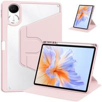 Xiaomi Redmi Pad 2 Acrylic Rotating Stand Case - Drop-Proof Leather Cover Xiaomi Redmi Pad 2 11 SE11 2025 rožinė
