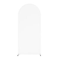 Vestuvių arkos foninis užvalkalas, vientisos spalvos pieno audinio prigludę arkos stovo užvalkalai gimtadienio šventei, ceremonijai, banketui dekoruoti 7.2FT 120X220CM balta