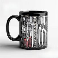 Galutinė mechaniko įrankių dėžės puodelio, 11oz keraminės mechaniko įrankių dėžės kavos puodelio, gimtadieniui, Kalėdoms, Padėkos dienai, metinėms A