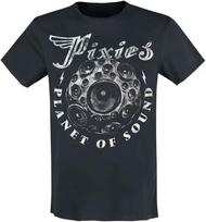 Pixies Planet of Sound Speaker Print Cotton T-shirt Men Women Alternative Rock Band Unisex Tee 140 gray