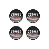 4 VNT. 56/60/65 mm Audi ratlankių dangteliai Automobilio rato centro dangtelis Emblema Ženklelis Lipdukas Dekoravimo Aksesuarai Audi A1 A2 A3 S3 S6 Q3 Q5 Q7 56MM Sticker