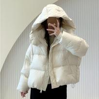 Parkas Moteriška Žieminė Pūkinė Medvilninė Striukė Paltas Ponios Su Gobtuvu Viršutinis Drabužis Parkas Storas Medvilne Paminkštintas Viršutinis Drabužis XS gray
