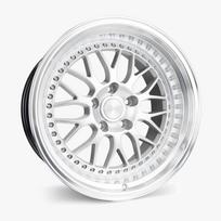 ESR Wheels SR01 18x8.5 5x105 ET30 HYPER SILVER MACHINE LIP w/ Lip 88551430 SR01HS-ML 5X105