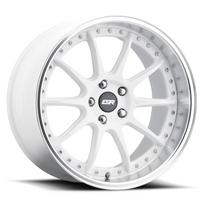 ESR Wheels CS12 19x8.5 5x120 ET30 GLOSS WHITE MACHINE LIP w/ Lip 98552030 CS12WHT-ML