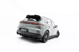 Maxton Design Rear Splitter (with vertical bars) Porsche Cayenne SUV / Coupe Mk3 Facelift PO-CAY-3-C-RD1G+RD2G