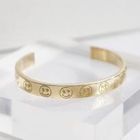 BONBEAU smile line up open gold bangle Bracelet gold