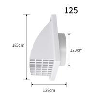 ABS Lauko Sienos Vėdinimo Grotelės su Vožtuvu Angai Ištraukimo Gaubtui Suderinamos su 100mm 125mm 150mm