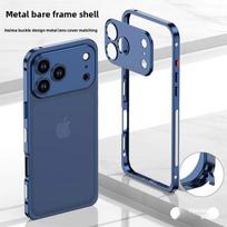 Originalios telefono spalvos aliuminio lydinio rėmo telefono dėklas, skirtas „iPhone 17 Pro Max“, „17 Air“, „17 Pro“, metalinis, su šilumos išsklaidymu, atsparus smūgiams dangtelis iPhone17 Pro Max gray