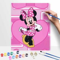 Disney oil painting kit painting art Minnie bedroom wall decoration handmade diy gift 40x50cm pink