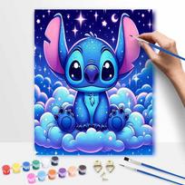 Disney Stitch Oil Paint Art Painting Kit Cute Cartoon Home Wall Decor 40x50cm