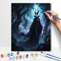 Disney DIY Painting Kit Maleficent Classic Style Home Decor Craft Gift Idea Wall Art For Living Room Office Wall Hanging Painting Modern 30x40cm