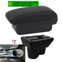 For Opel Corsa E Armrest Box For Corsa E Car Armrest 2014-2019 Storage box with USB Interior Dedicated Retrofit Car Accessories A1 black line No USB gray