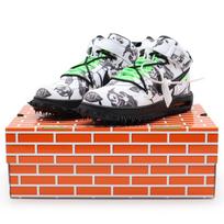 DR0500-102 Off-White Nike Air Force 1 Mid Grim Reaper Electro Green (Men's) 7.5 black