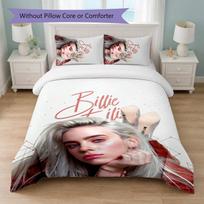 Billie Eilish Print 3Pcs Duvet Cover Set 1 Duvet Cover and 2 Pillowcases Soft Bed Linen For Household Bedroom 210cm*210cm