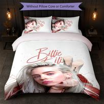 Billie Eilish Print 3Pcs Duvet Cover Set 1 Duvet Cover and 2 Pillowcases Soft Bed Linen For Household Bedroom 135cm*200cm