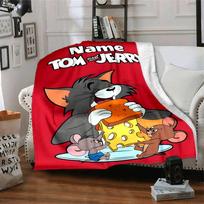 Warner Bros. Works (80) Personalized Text Blanket Gift Customizable Blanket Warmthful Decor for Chair Seaside Nap Office Four Seasons Multipurpose 100cmx150cm