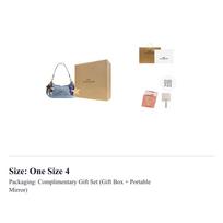 COACH Teri Denim With Leather And Calfskin Shoulder Bag Medium Women's Light Indigo CDY76-IMNIM One Size 4 beige