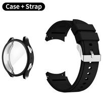 Apsauginis dėklas + apyrankė, skirta Samsung Galaxy Watch 4/5/6 40 mm 44 mm minkštas TPU dangtelis + apyrankė, skirta Galaxy Watch 6 Classic 43 mm 47 mm dirželiui Galaxy Watch 6 44mm juoda