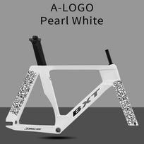 BXT Naujas anglies pluošto treko rėmas Fiksuotos pavaros treko dviratis Anglies pluošto rėmas TRC-195 Vieno bėgio treko rėmo komplektas 700Cx28C B-Pearl White Gloss-XS