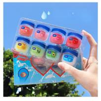 Vazelino lūpų balzamas, drėkinanti lūpų kaukė, atkuriamoji lūpas glotninanti lūpų aliejus, lūpų blizgesio rinkinys 8pcs blue