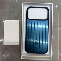 Exquisite Gift Box Higth End 3D Corrugated Stripe Stylish Business Allum Alloy Luggage Phone Case for IPhone 17 Pro Max 16 15 14 Cover Gifts iPhone 15 mėlyna