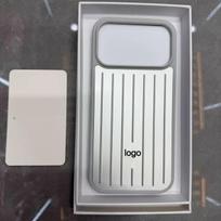Exquisite Gift Box Higth End 3D Corrugated Stripe Stylish Business Allum Alloy Luggage Phone Case for IPhone 17 Pro Max 16 15 14 Cover Gifts iPhone 16 Pro sidabras
