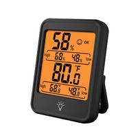 MC41 LCD Digital Thermo-Hygrometer Indoor Thermometer Hygrometer Temperature and Humidity Monitor Home Weather Station black