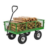 Steel Garden Cart 900lbs Capacity Heavy Duty Wagon Cart 10in Tires