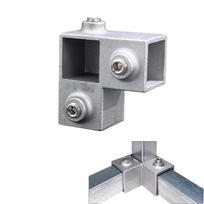 Daugiafunkcis 25x25mm kvadratinio vamzdžio adapterio jungties priedas Aliuminio lydinio 3 krypčių alkūnės vamzdžio jungiklis Lengva įrengti
