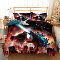 Godzilla Prieš King Kongą Filmo Animacinis Spaudinys Patalynės Komplektas 2D Spausdinimas Antklodės Užvalkalas Viengulis Dvigulis Karalienės Karaliaus Lovos Drabužiai Patalynė 135x200cm black