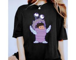Cute Disney and Pixar’s Monsters, Disneyland Vacation Trip, Unisex T-shirt Family Birthday Gift Adult Kid Toddler Tee, Inc. Boo Pink Shirt 120 black