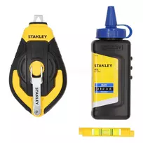 Stanley žymėjimo siūlas 30 m + papildymas ir gulsčiukas