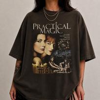 KARŠTI Praktinės magijos marškinėliai, 90-ųjų Bootleg raganų filmo marškinėlių pakartotinis spausdinimas XXXXL black