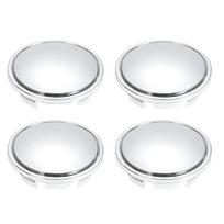4pcs ABS Wheel Center Caps Silver Tone Rim Hub Caps Durable Wheel Center Hub Caps  Universal Fit white