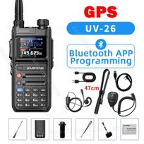 Baofeng UV26 Walkie Talkie GPS Multi Band Bluetooth Programming Recording Wirless Copy Frequency Type-C Long Range Two Way Radio US