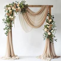 Vestuvių arkos drapiravimo audinys permatomas arkos drapiravimas bordo šifonas lauko užuolaida fonas vestuvių ceremonijai vakarėliui lubų dekoras 75x300cm