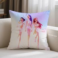 Demon Hunters Anime Pillowcase Kpop Sofa Cushion Cover Cozy 18x18Inch gray