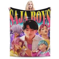Rumi K-Pop Demonų Medžiotojai Flaneliniai pledai Ruduo Minkšti patalynės užtiesalai mergaitėms berniukams Namų dekoras Madingas lovatiesis Sofos lovos užvalkalas 50x60in