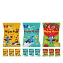 Slurrp Farm Healthy Snacks for Kids | Mighty Puff Choco Ragi, Cheese & Herbs and Tangy Tomato| Not Fried, No Maida| 12 x 20g packs 240GM blue