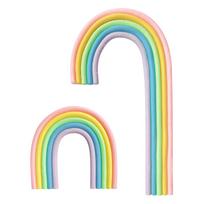 2pcs Rainbow Cake Toppers Colorful Balls Cake Decorations for Wedding Baby Shower Girls Boys Birthday Party Supplies mėtų žalios spalvos