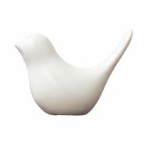 Šiaurietiško stiliaus paukščių keraminės figūrėlės Moderni gyvūno statulėlė Ornamentai Nauja paukščio skulptūra Namų dekoras White L