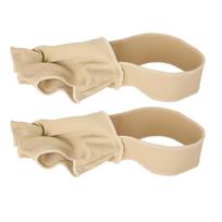 1 Pair Hallux Valgus Corrector Thumb Toes Separator Bunion Adjuster Orthopedic Braces S beige