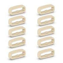 Išmaniojo laikrodžio dirželio fiksatorius Pakeičiamas silikoninis tvirtinimo žiedas 18mm / 20mm / 22mm Apyrankės laikiklis Diržo kilpos 10 vnt. beige