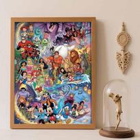 Disney diamond painting full drill 5D Characters diamond art home decor creative handicraft Round 50x70cm gray