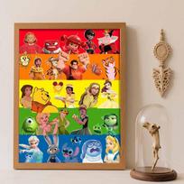 Disney Diamond Painting Kit Classic Cartoon Characters Home Decor Craft Perfect Gift Idea Diamond Art Round 30x40cm yellow