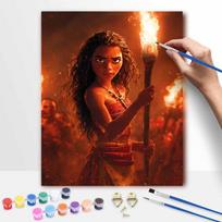 Disney Moana Oil Painting Kit Canvas DIY Home Decor Gift 129 50x70cm red
