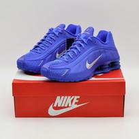 HJ7303-445 Nike Women's Shox R4 Racer Blue and Metallic Silver (Women's) 11W blue
