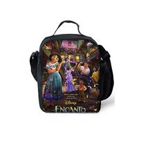 Encanto Thermal Insulation Lunch Box For School With Adjustable Shoulder Strap And Smooth Zippers Vine black