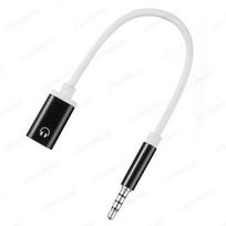 3,5 mm Aux garso lizdas Stereo ausinių garso skirstytuvas Ausinių skirstytuvas Dvigubas adapterio laidas skirtas IOS Android telefonui MP3 juoda