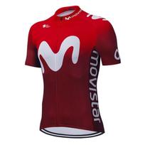 Naujas Movistar dviratininko marškinėlis trumpomis rankovėmis Komandos vyriški dviračių šortai su petnešėlėmis Drabužiai Maillot dviračių komplektai MTB drabužiai Ropa Ciclismo XXS red